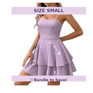 Elegant Lavender Tiered Dress